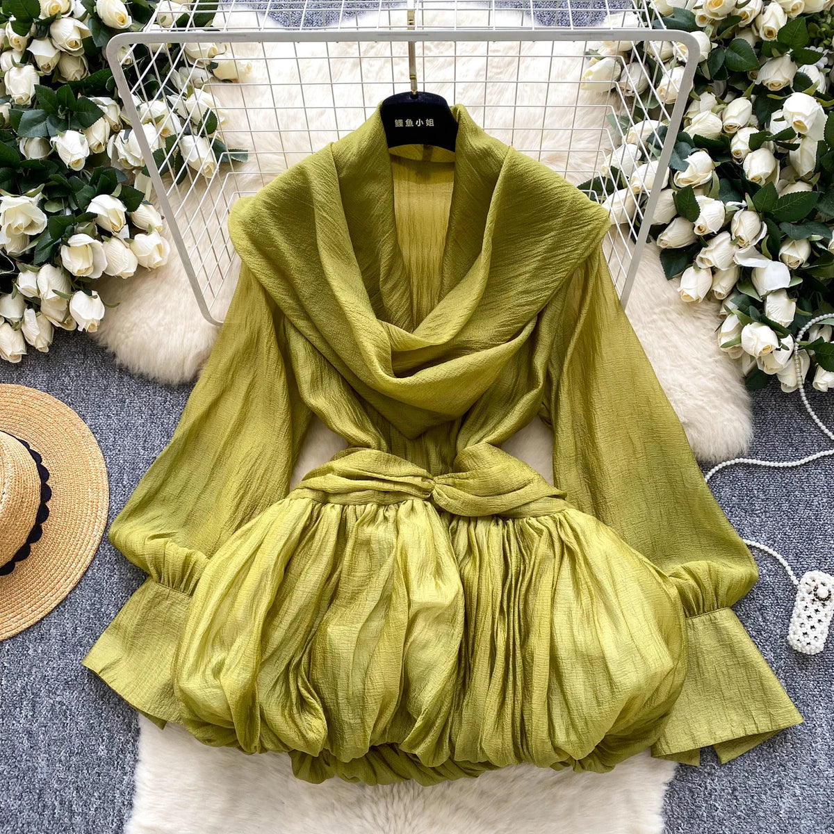 Swing Collar Loose Dress