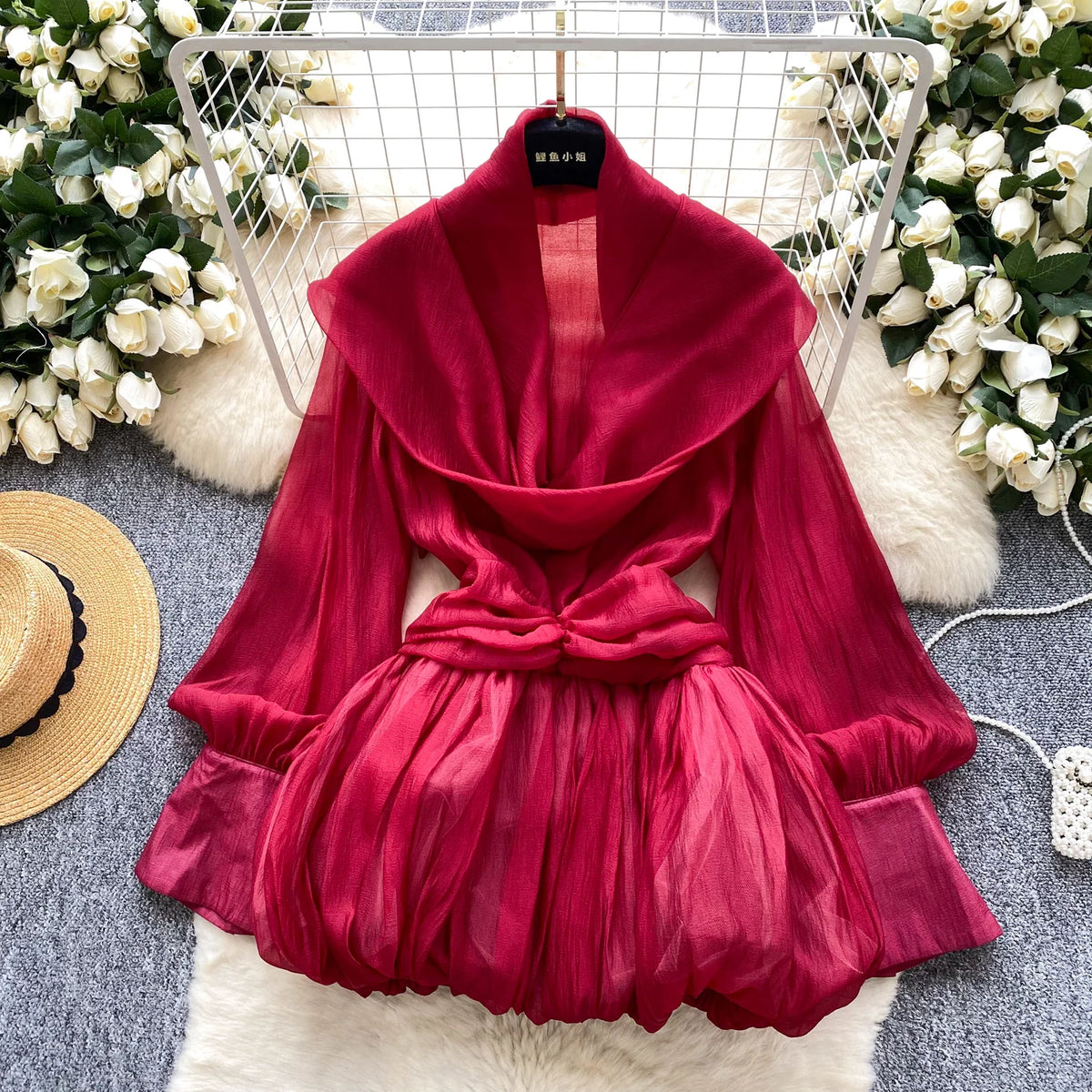 Swing Collar Loose Dress