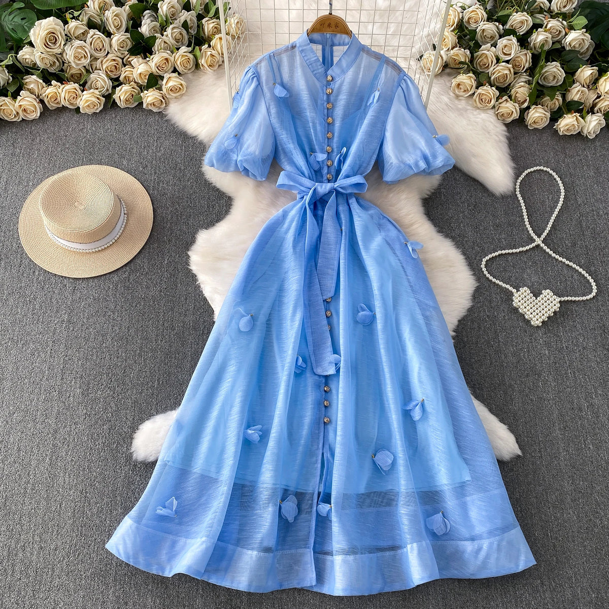 Short Sleeve Button Fairy Sundress