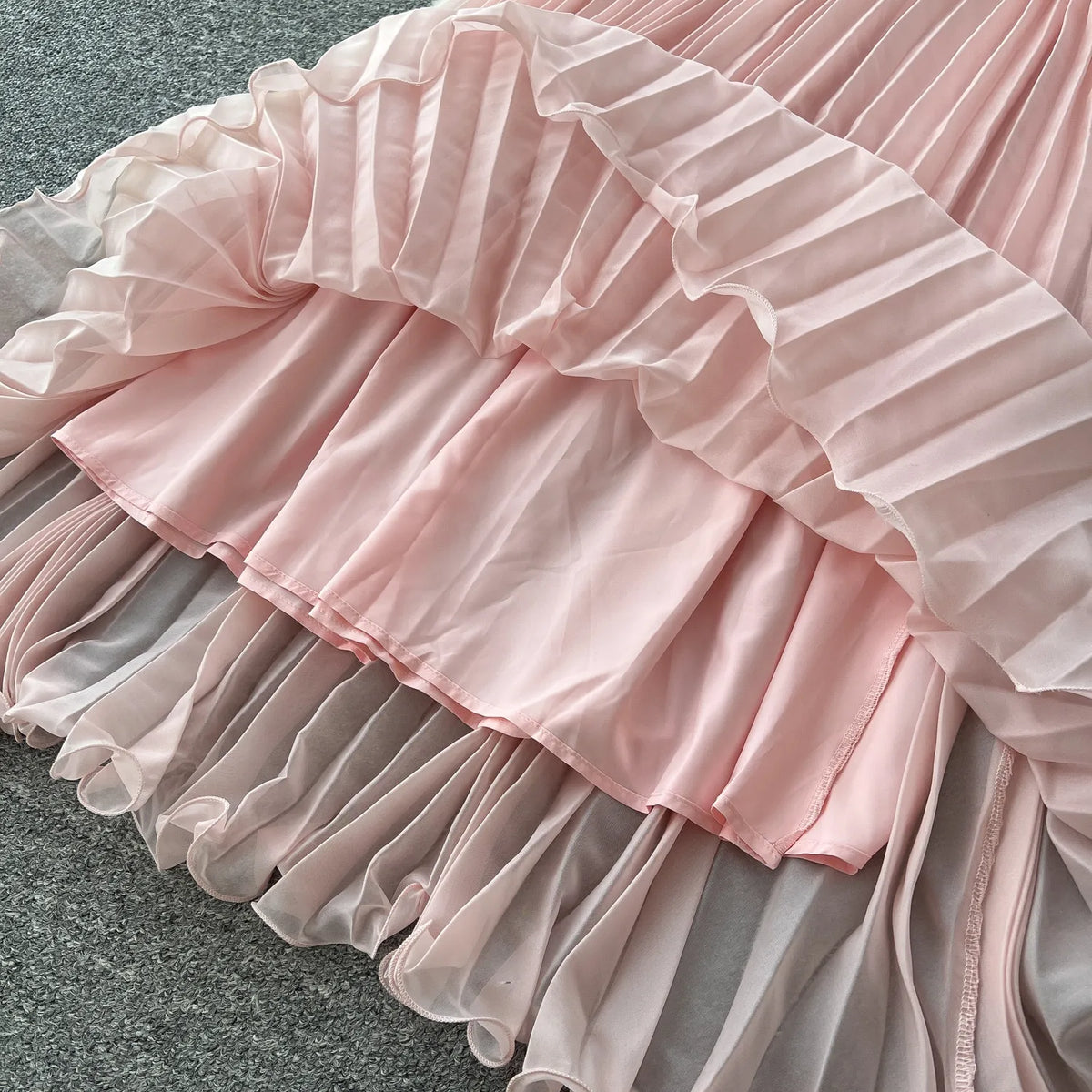 Long Sleeve Top and Pink Pleated Skirt Set