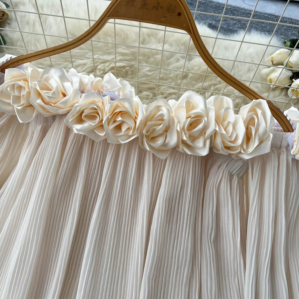 Sleeveless Chiffon Sculpted Evening Dress
