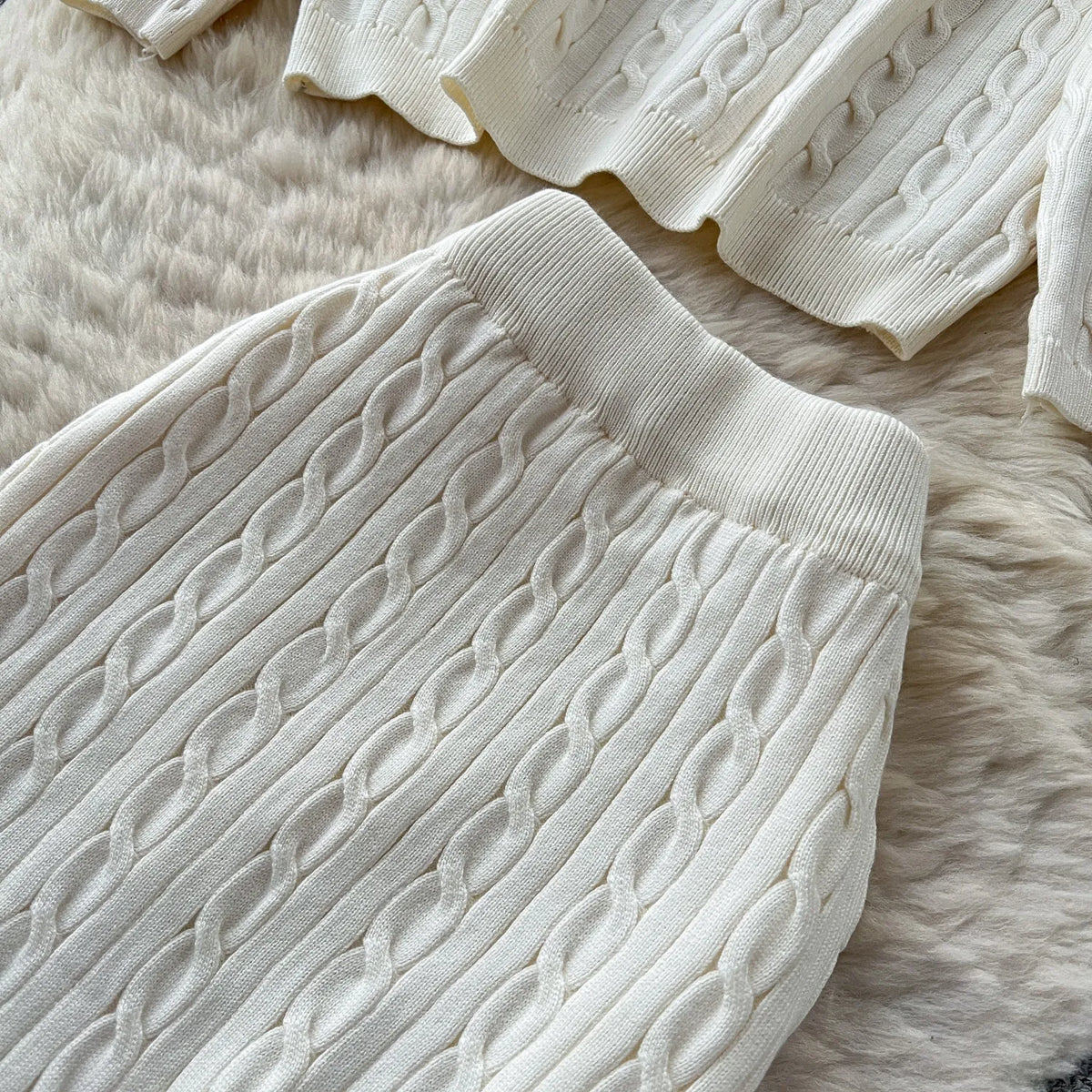 Knit Pullover and Bodycon Skirt Set