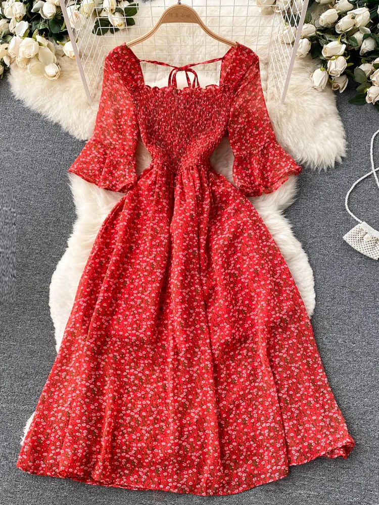 Floral Chiffon Summer Dress