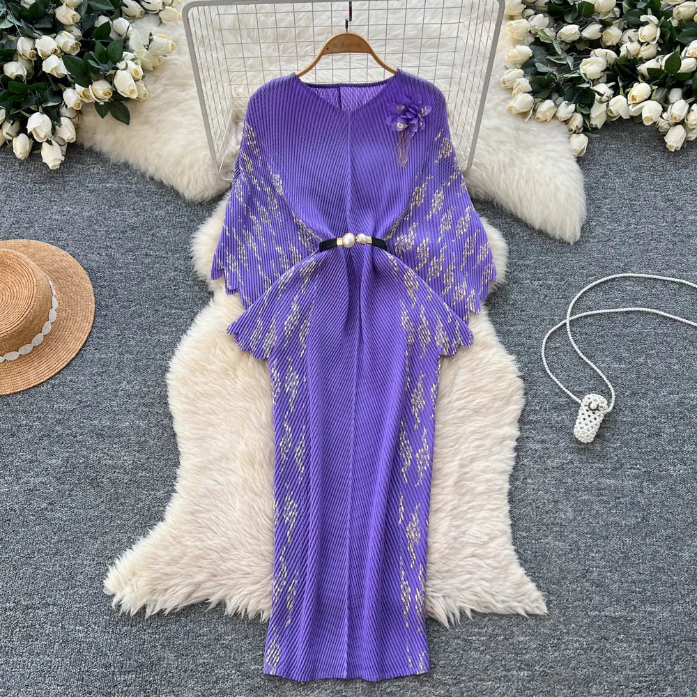 Ruched V-Neck Bodycon Dress