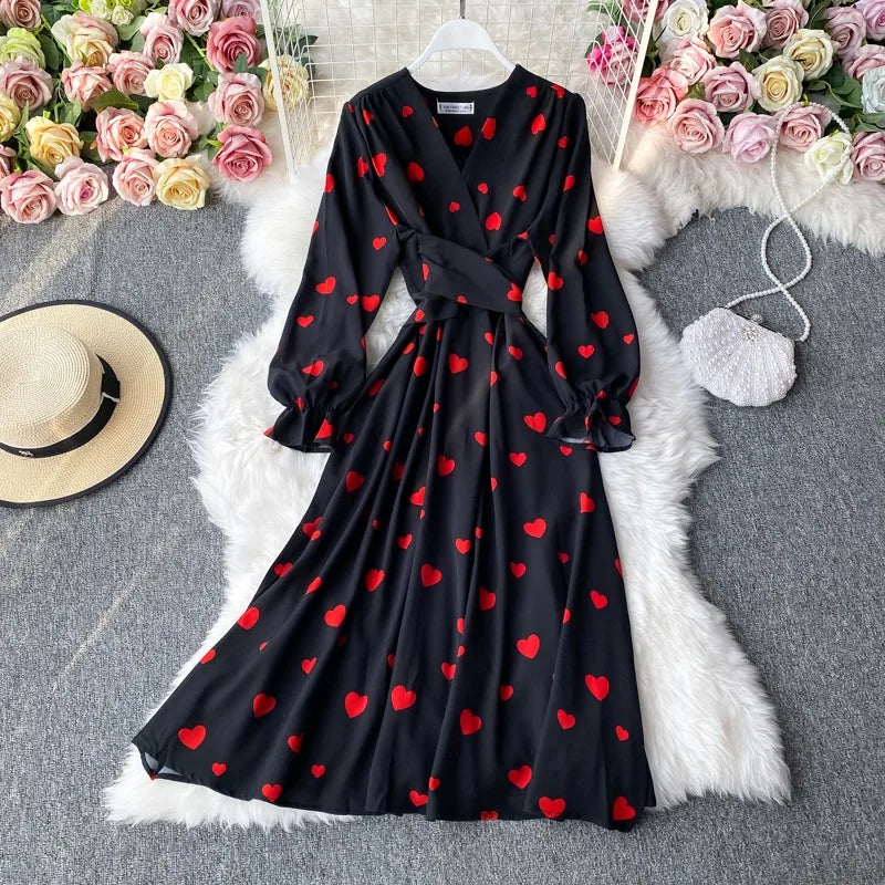 Long Sleeve Bandage A-Line Maxi Dress