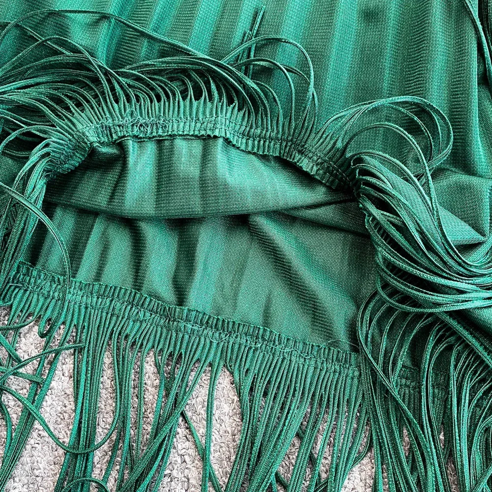 3D Petal Sleeve Turtleneck Pleated Maxi Dress