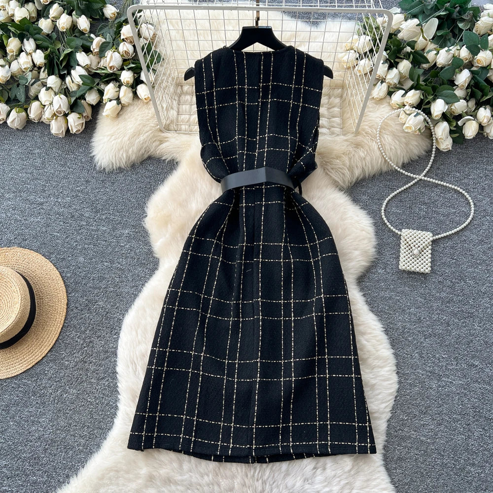 Slim Button Front Evening Dress