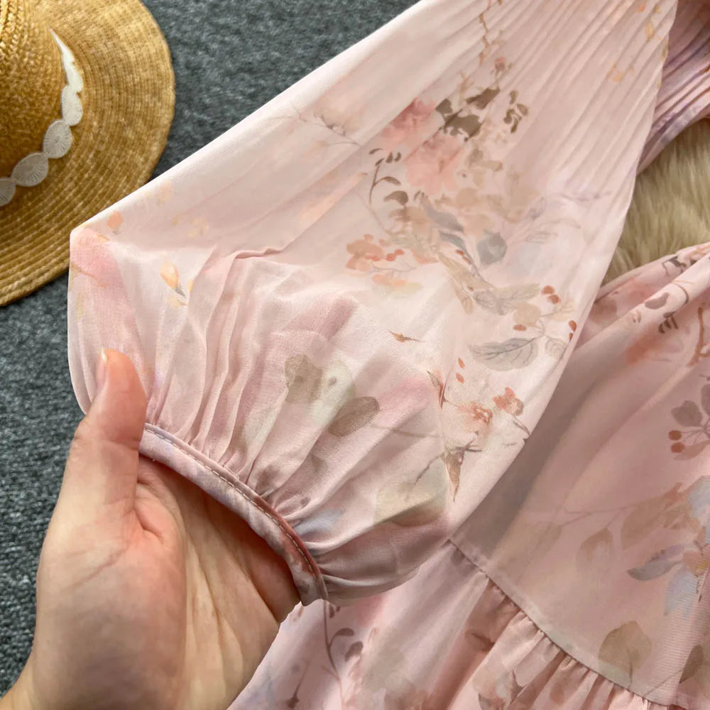 Fairy Lantern Sleeve A-Line Dress