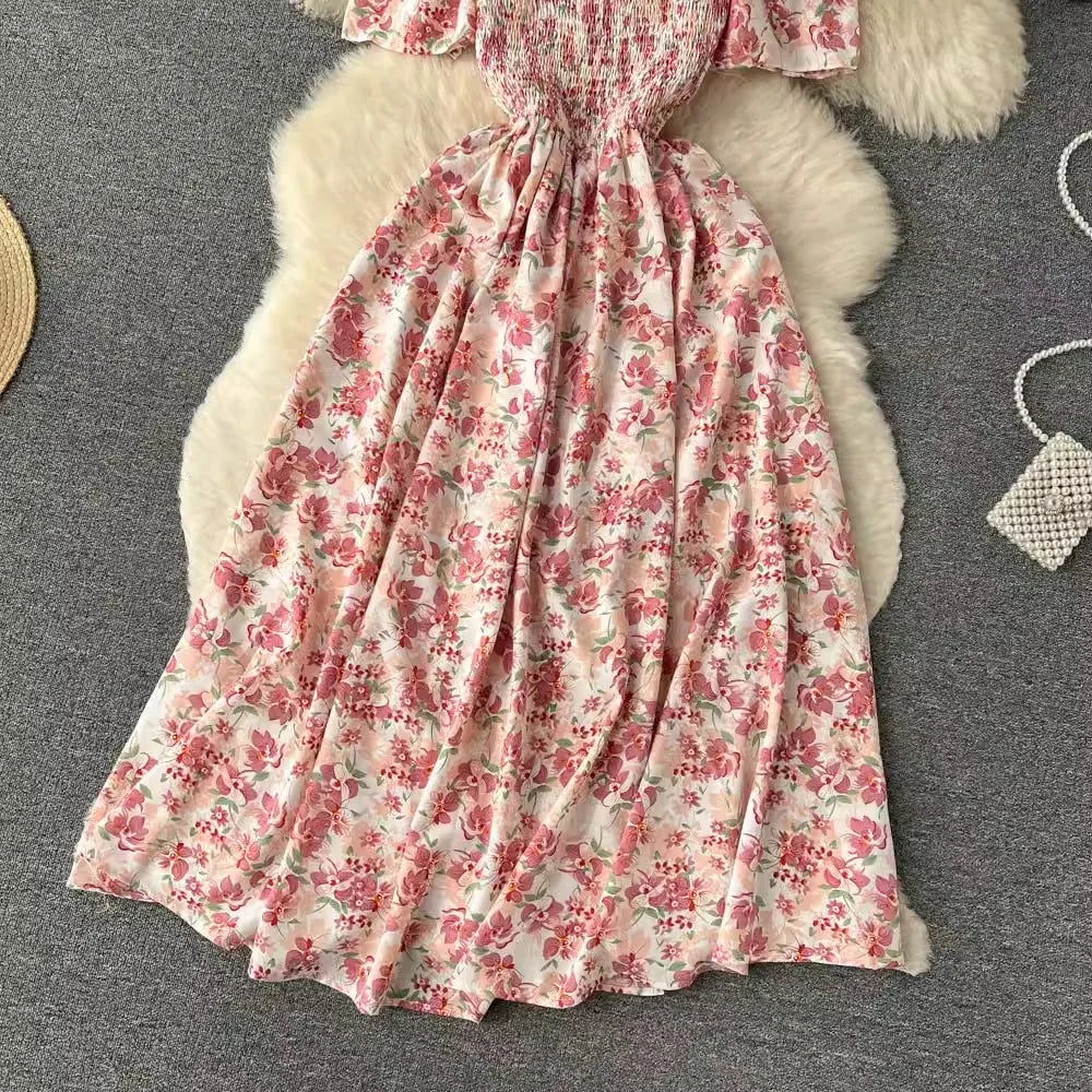 Floral Off-Shoulder Maxi Beach Dress
