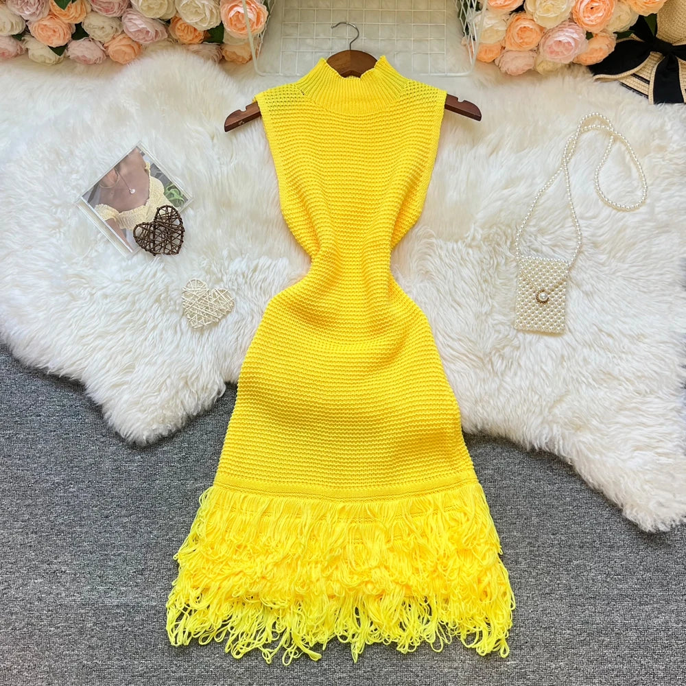 Openwork Sleeveless Bodycon Party Dress