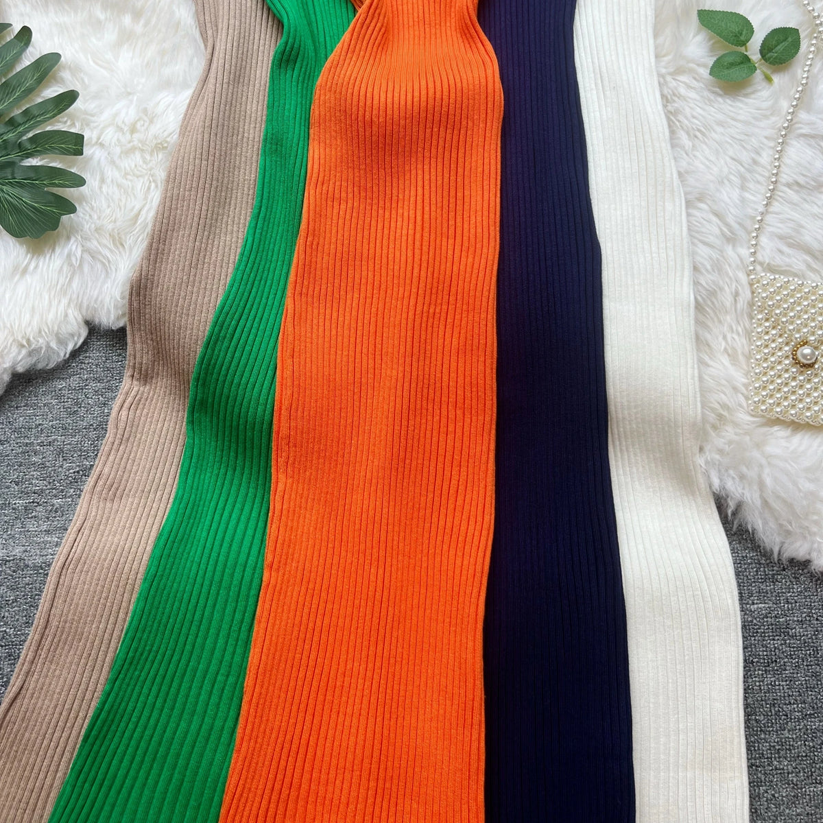 Ribbed Knit Bodycon Maxi Dress