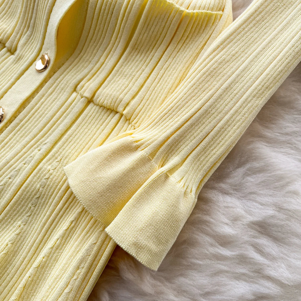Collared Knit A-Line Maxi Shirt Dress