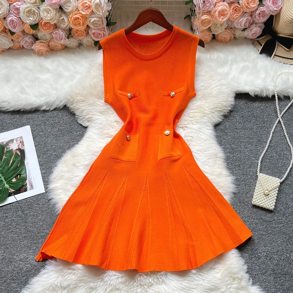 Pleated A-Line Mini Party Dress