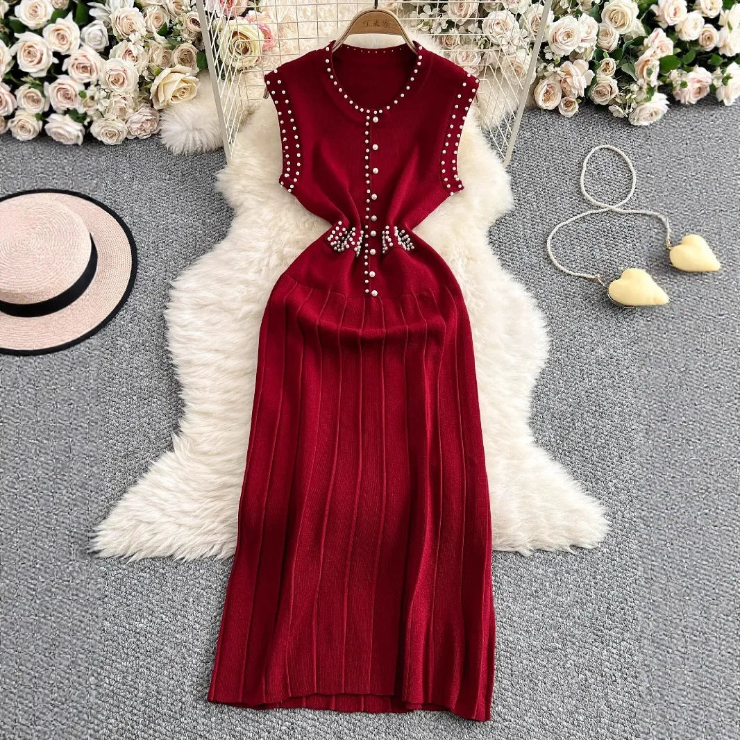 Pearl Knit Tank Sweater Dress