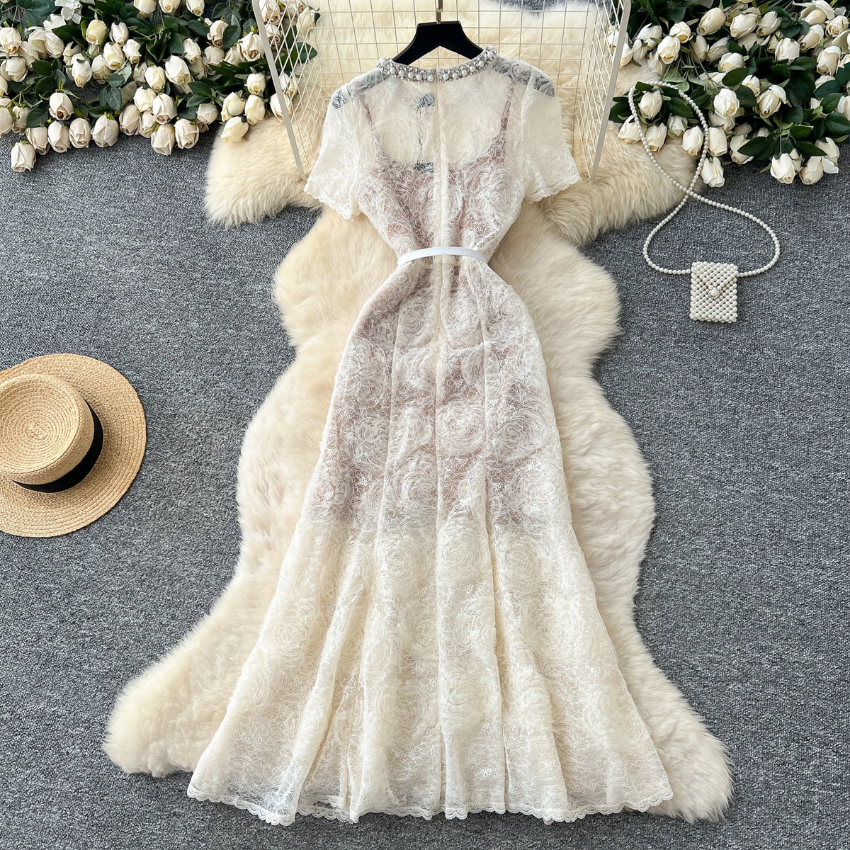 Short Sleeve Mermaid Long Dress