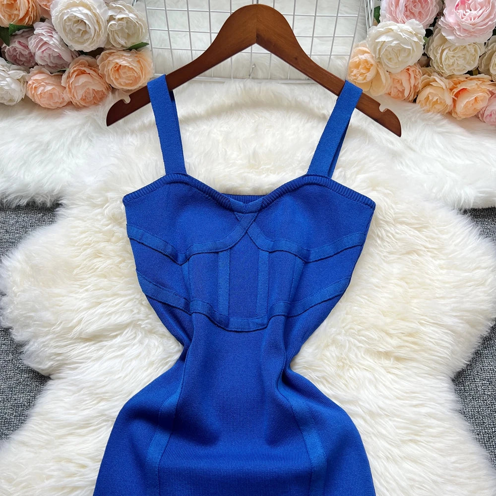 Sleeveless Knit Bodycon Summer Dress