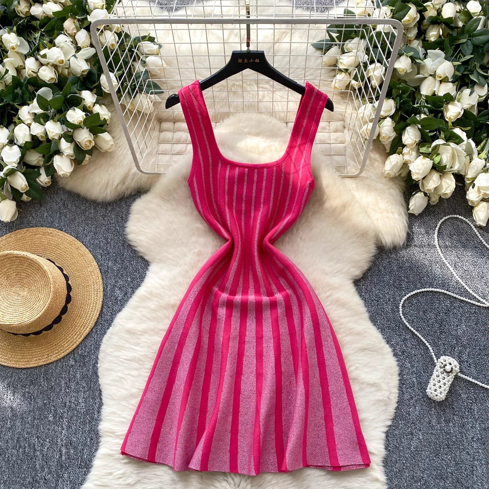 Sparkle Knit A-Line Mini Dress