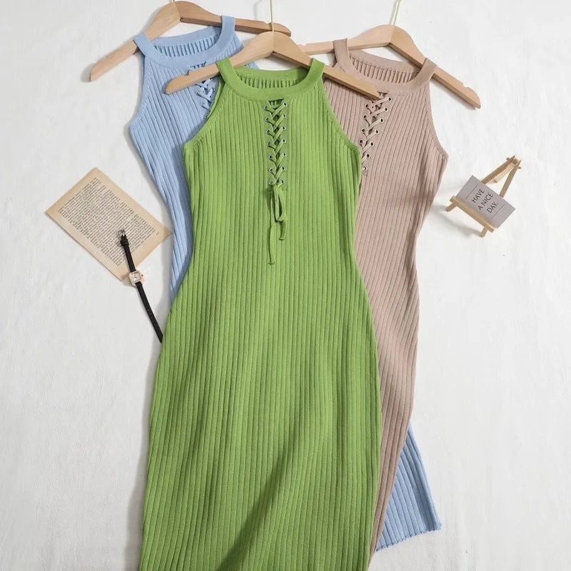 Bandage Knit Bodycon Mini Dress