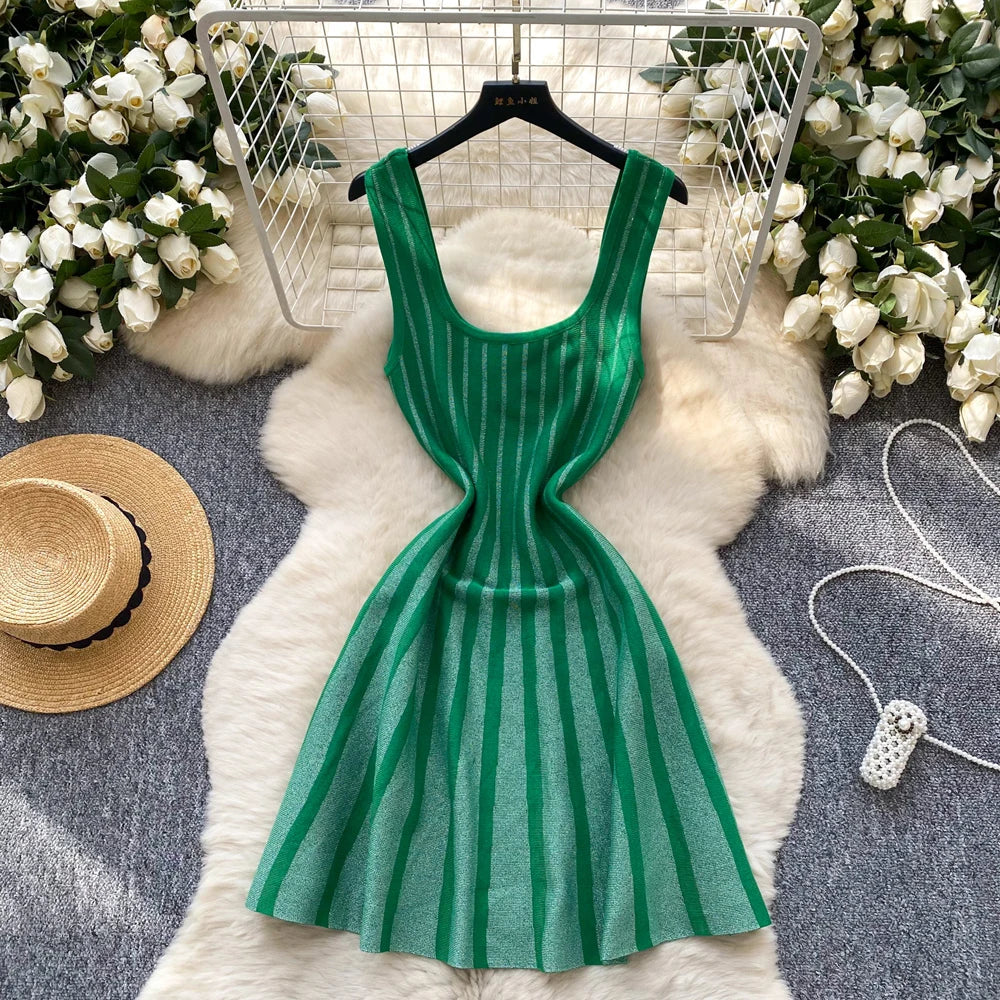 Sparkle Knit A-Line Mini Dress