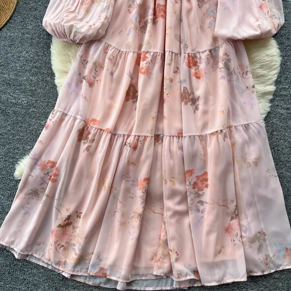 Fairy Lantern Sleeve A-Line Dress