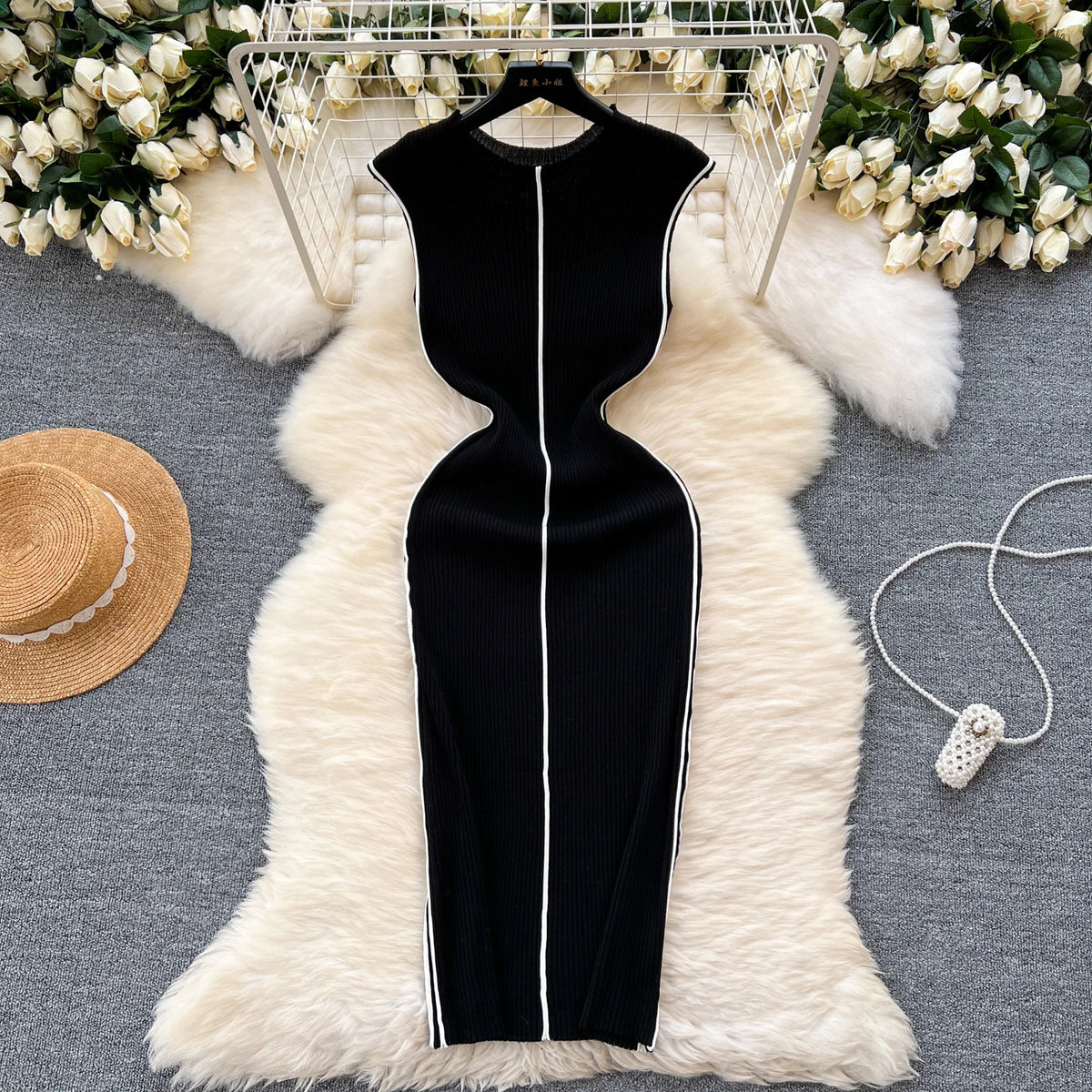 Basic Sleeveless Knit Bodycon Dress