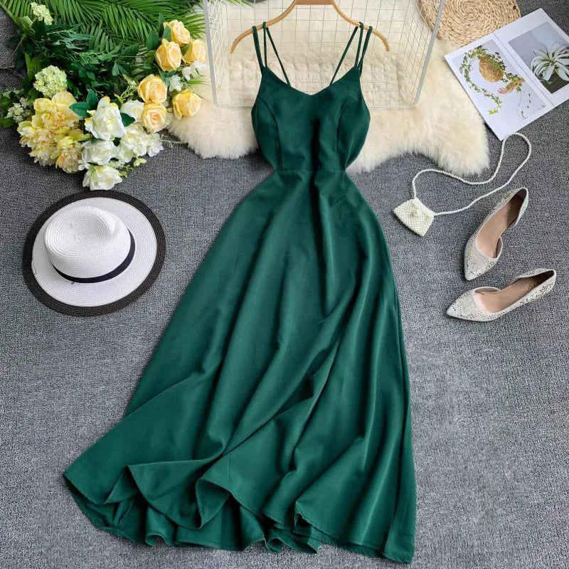 Backless Bandage Boho Slip Sundress