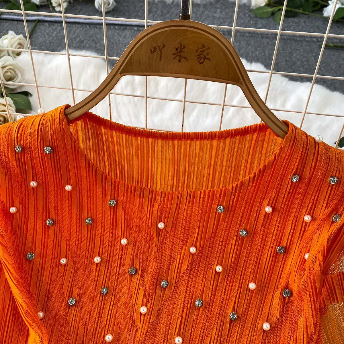 Beaded Long Sleeve A-Line Party Dress
