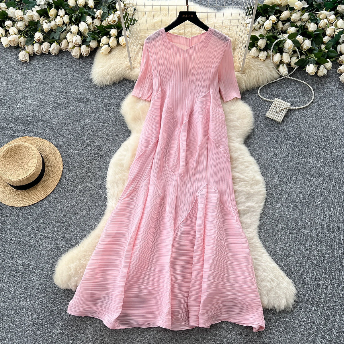 Asymmetric V-Neck Boho Beach Sundress