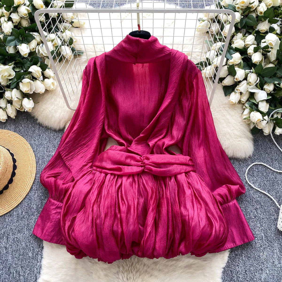 Swing Collar Loose Dress
