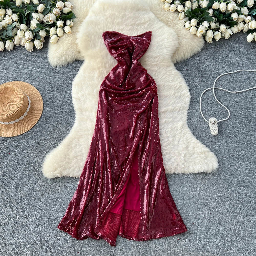 Off-Shoulder Slim Party Dress