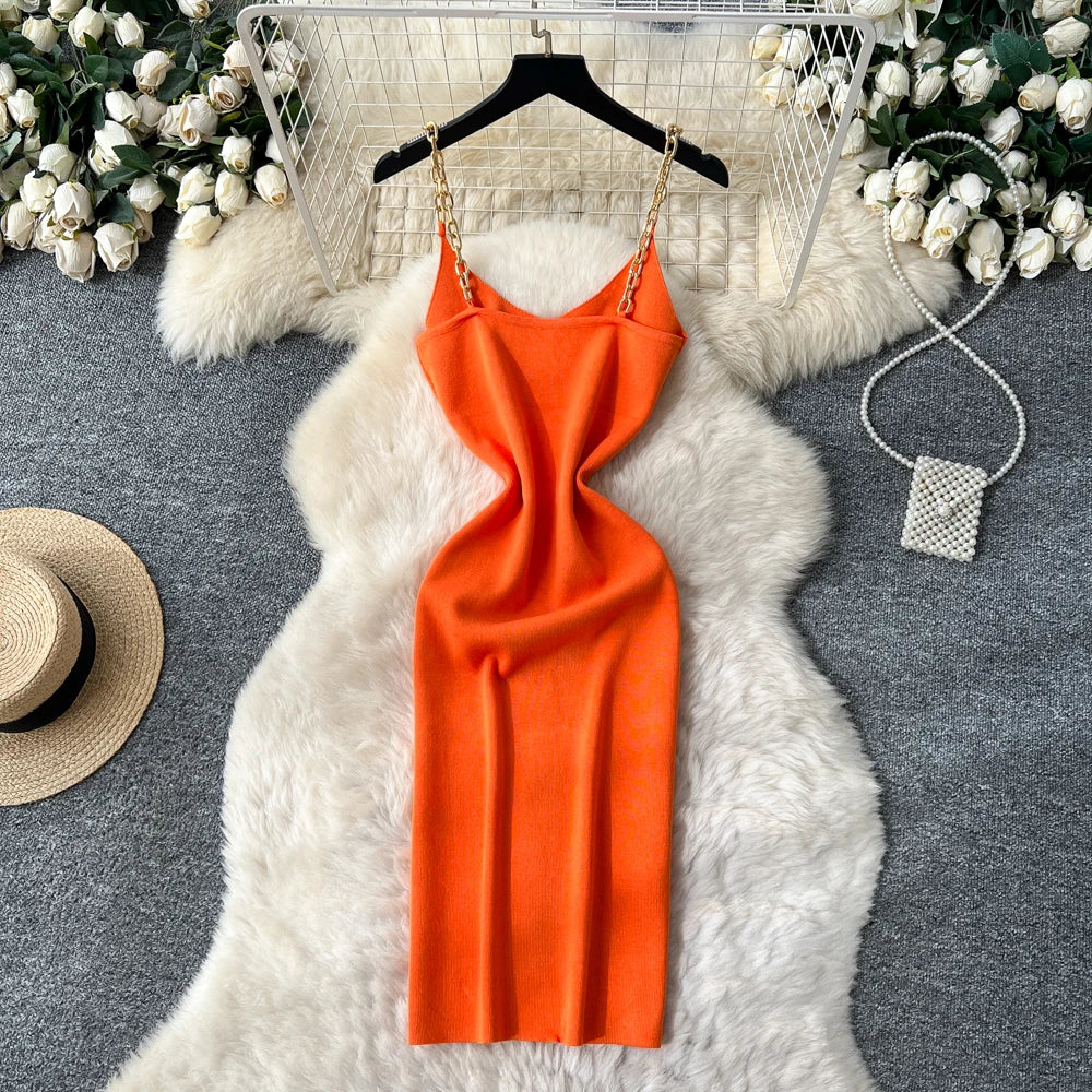 Backless Sleeveless Pencil Dress