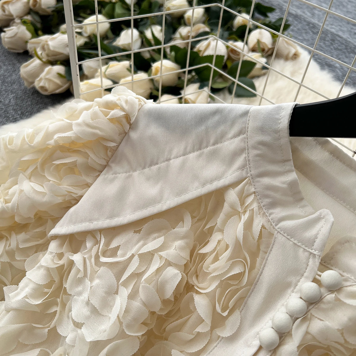 Floral Lace-Up Short Sleeve Party Dress