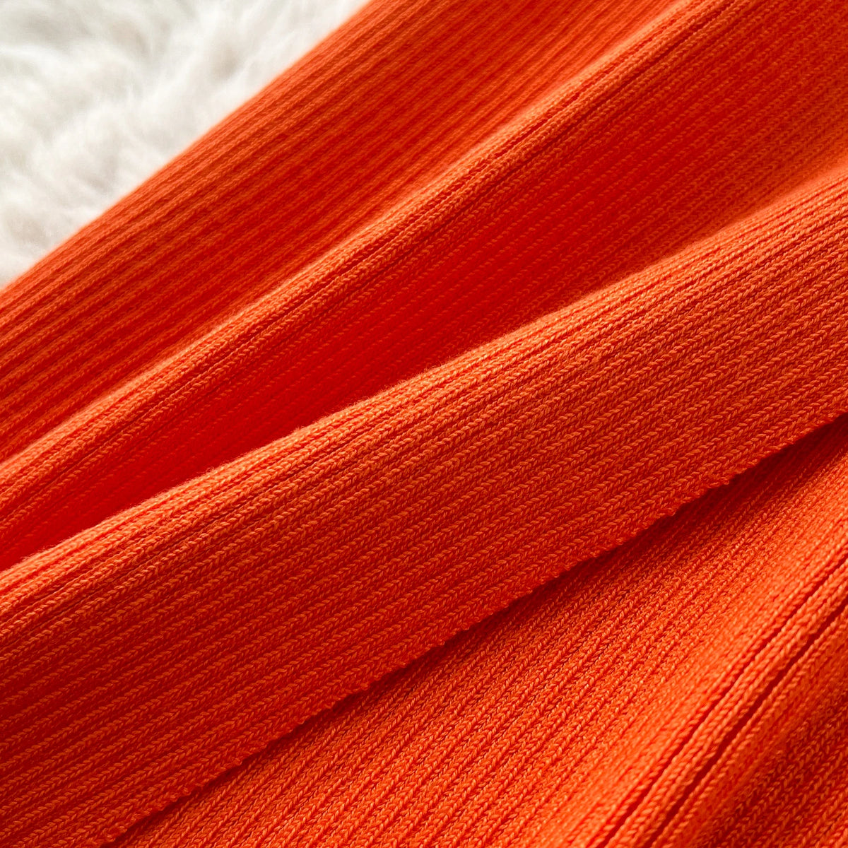 Split Knit V-Neck Maxi Dress