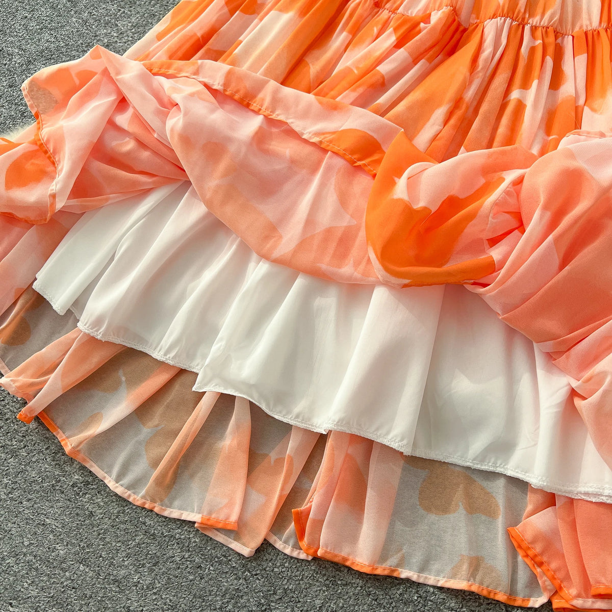 Print Lantern Sleeve Slim Party Dress