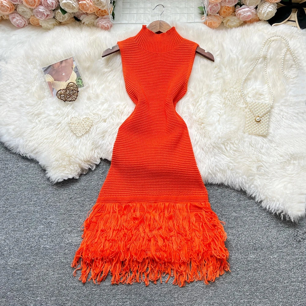 Openwork Sleeveless Bodycon Party Dress