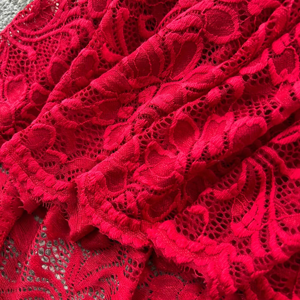 Lace Button Long Sleeve Fairy Dress