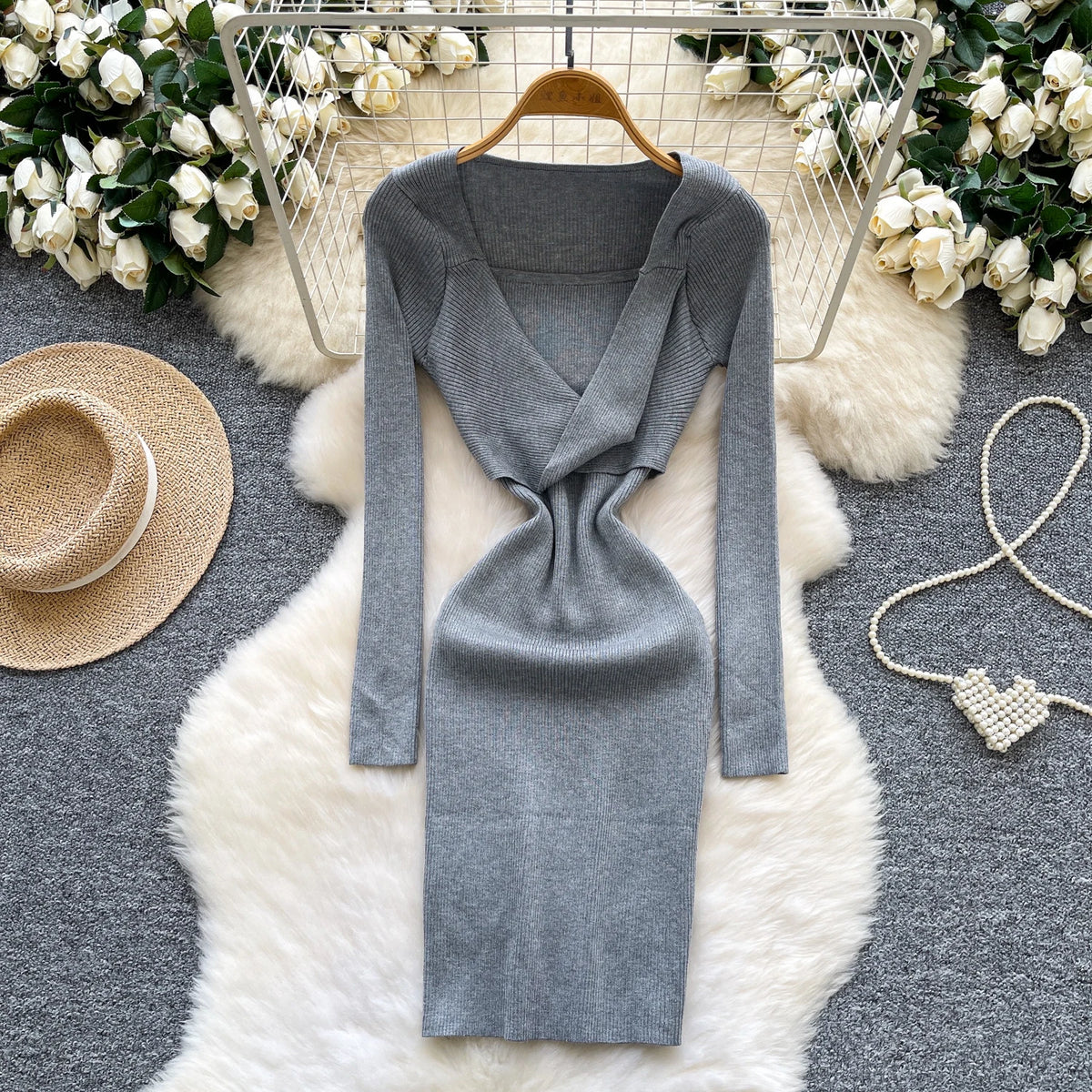 Long Sleeve Bodycon Pencil Dress