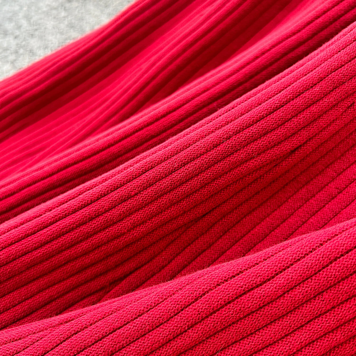 Knit Button Pleated Mermaid Dress