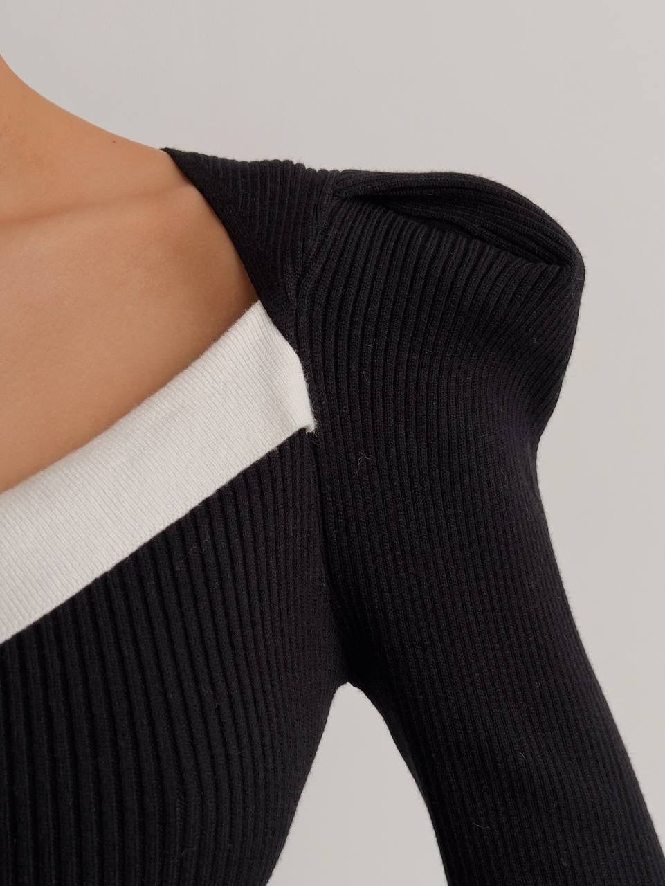 Dokulu Siyah Kloş Etek-Şort