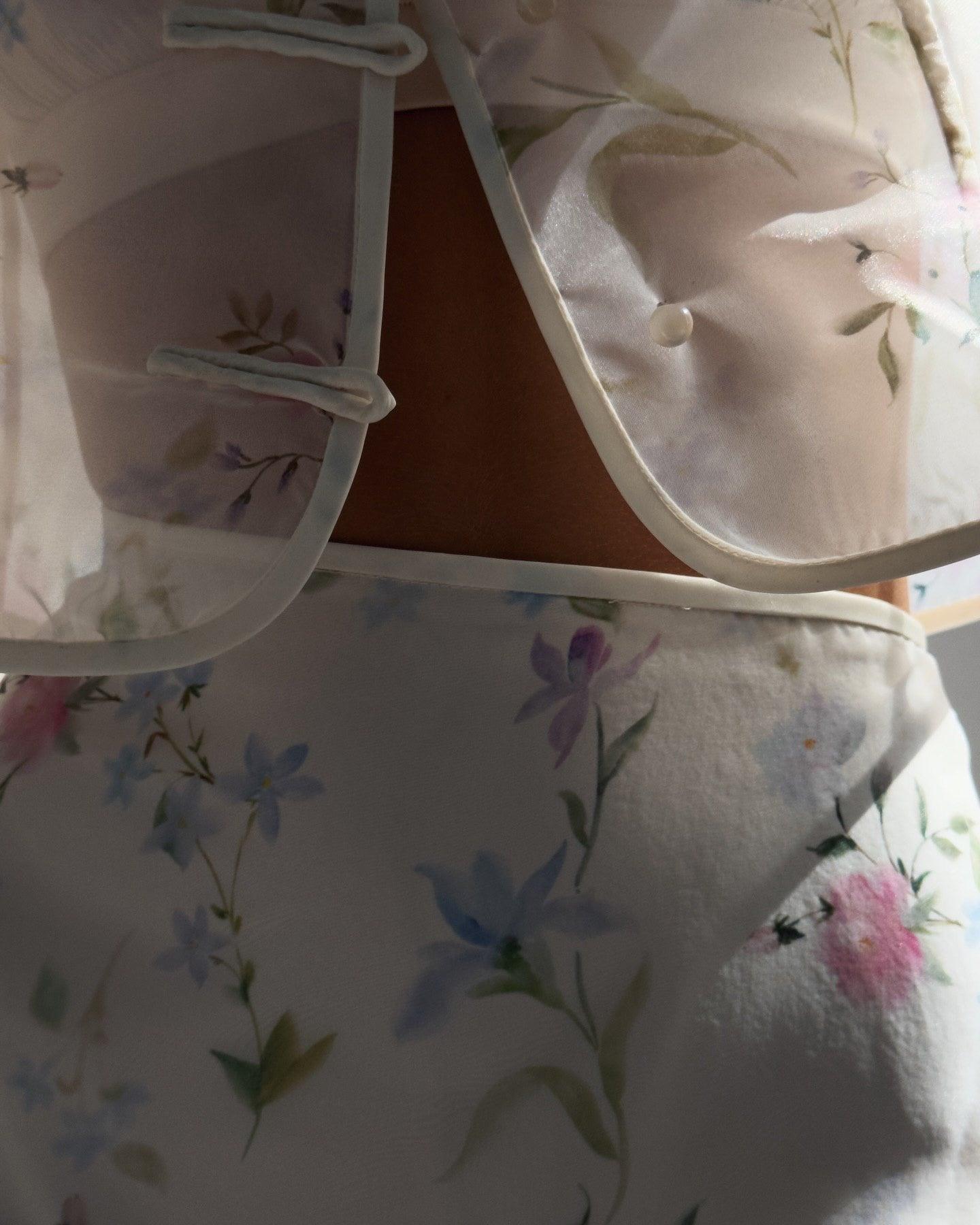 Çiçek Desenli Transparan Takım