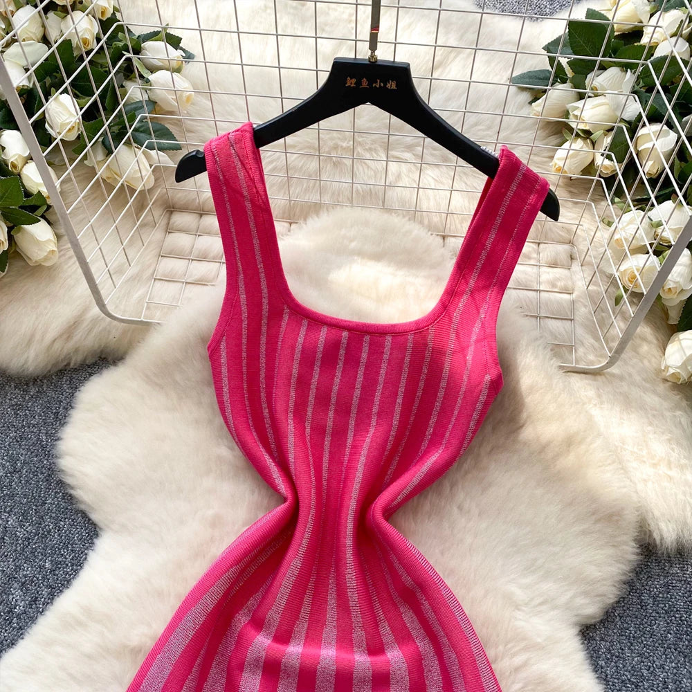 Sparkle Knit A-Line Mini Dress