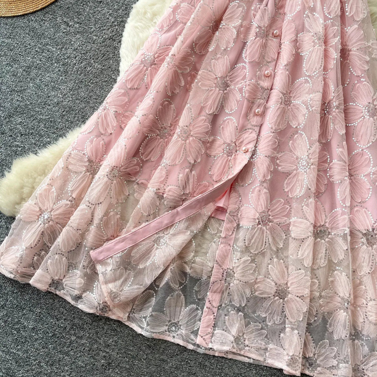 Floral Collared Short Sleeve Maxi Dress