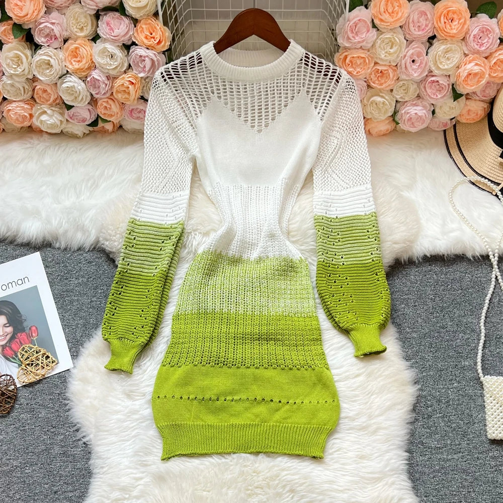Openwork Bodycon Mini Party Dress