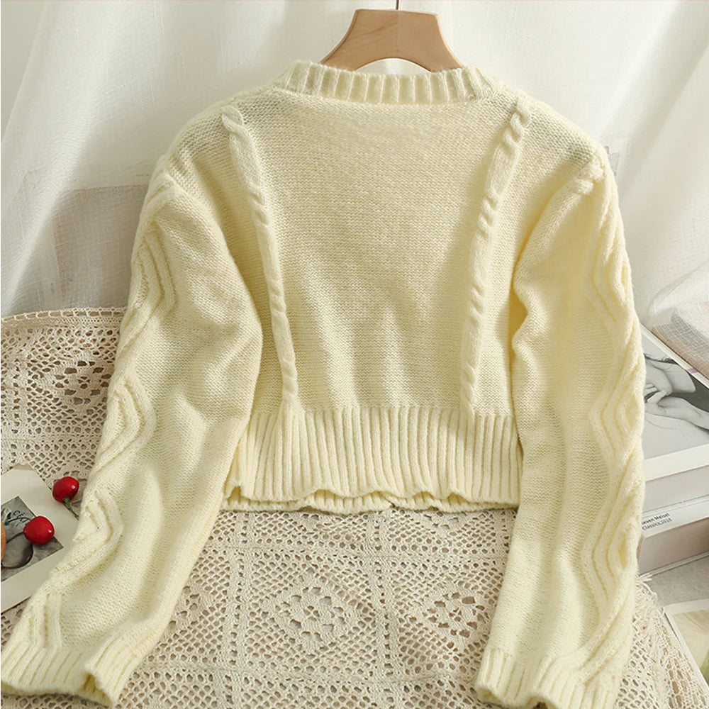 Cherry Knit Button Up Cardigan