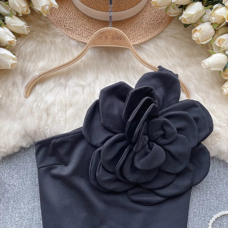 Floral Asymmetric Tube Cami Top