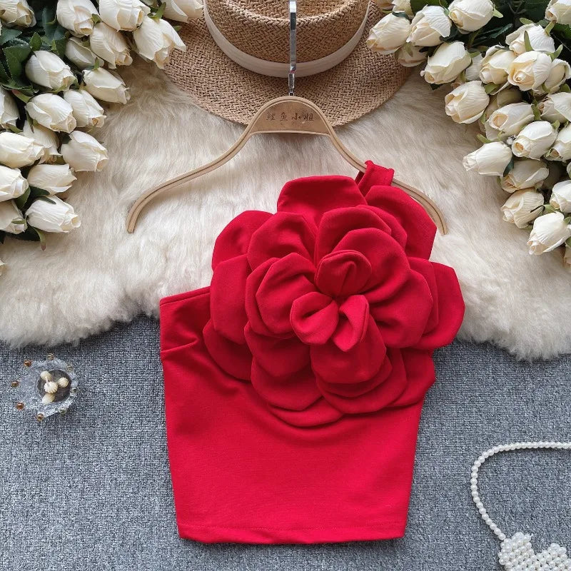 Floral Asymmetric Tube Cami Top