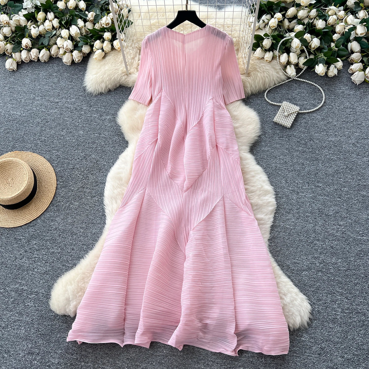 Asymmetric V-Neck Boho Beach Sundress