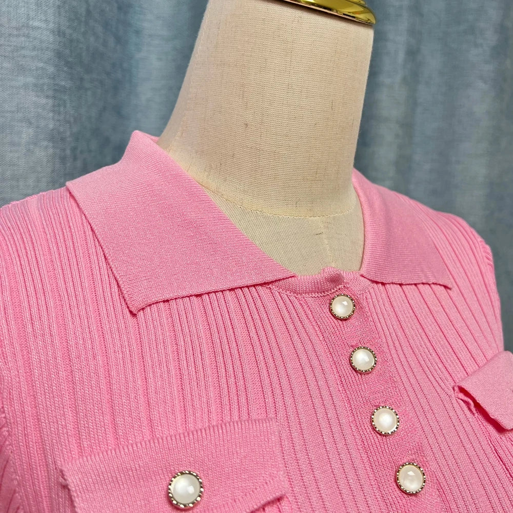 Short Sleeve Knit Wrap Mini Dress