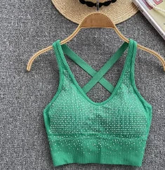Glitter Sequin Corset Crop Top