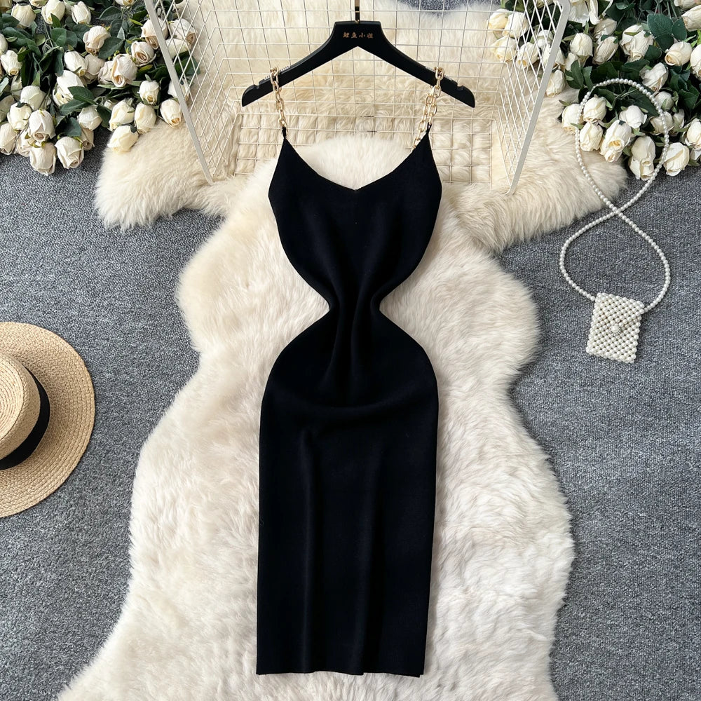 Backless Sleeveless Pencil Dress